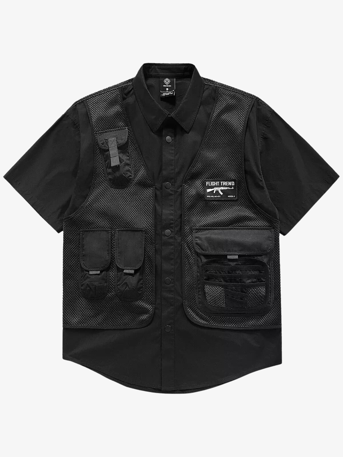 Techwear Fake Two Pieces Vest Shirt