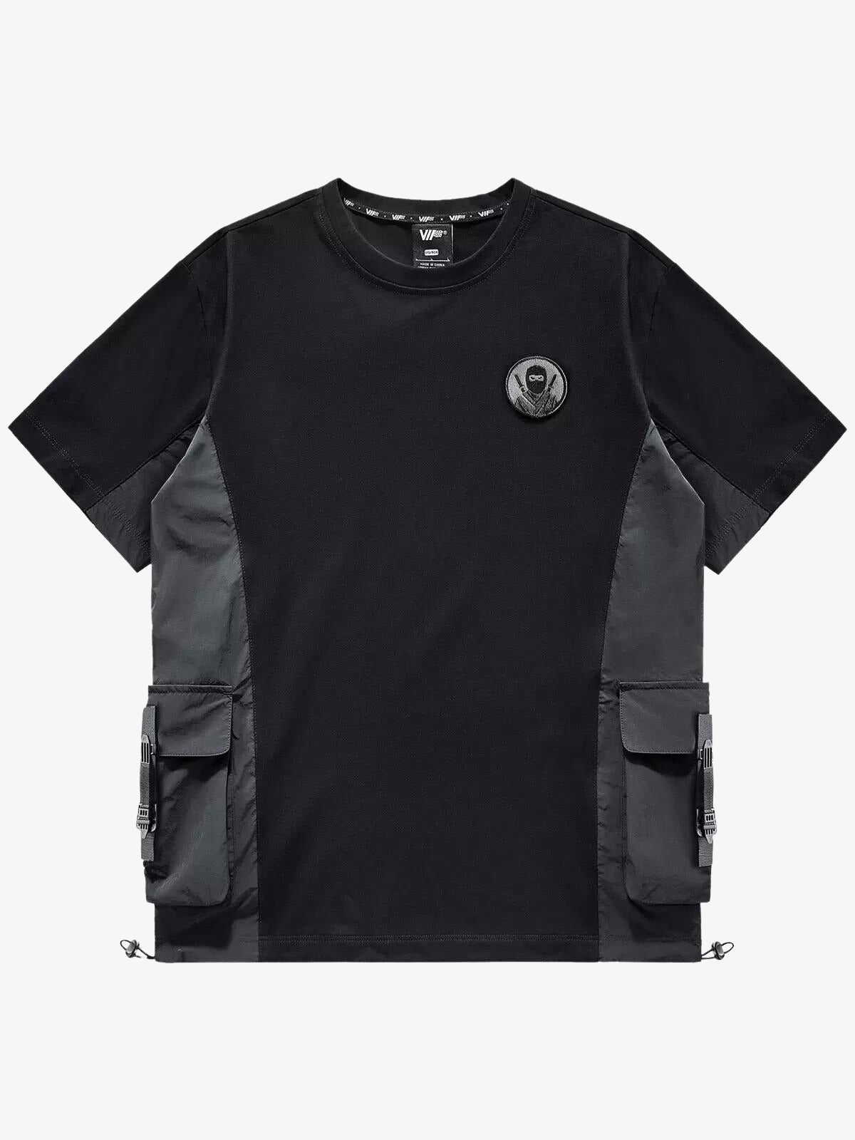 Embroidered Cyberpunk Multi Pocket T-shirt