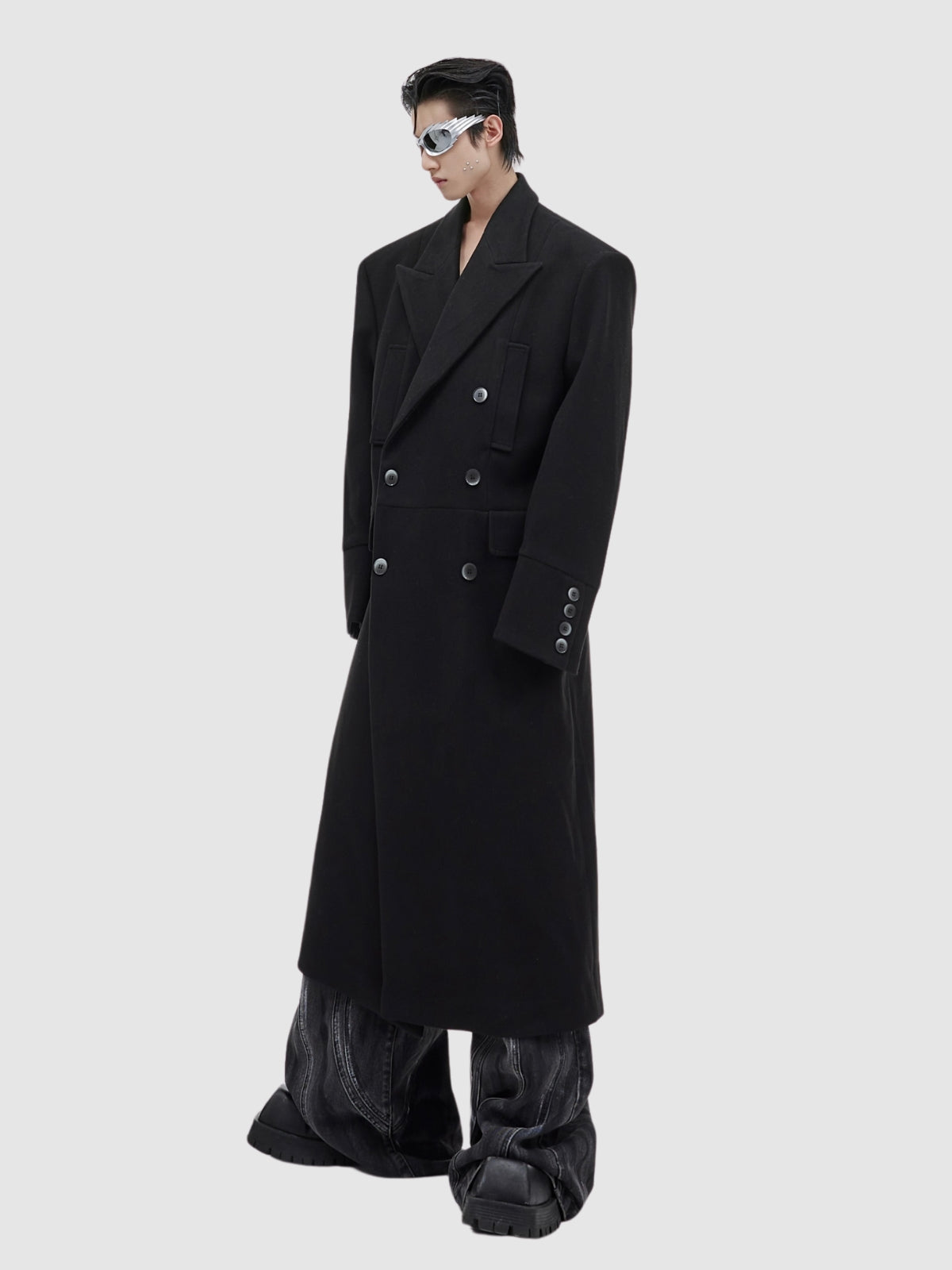 TO Deconstructed Shoulder-Padded Trench Coat