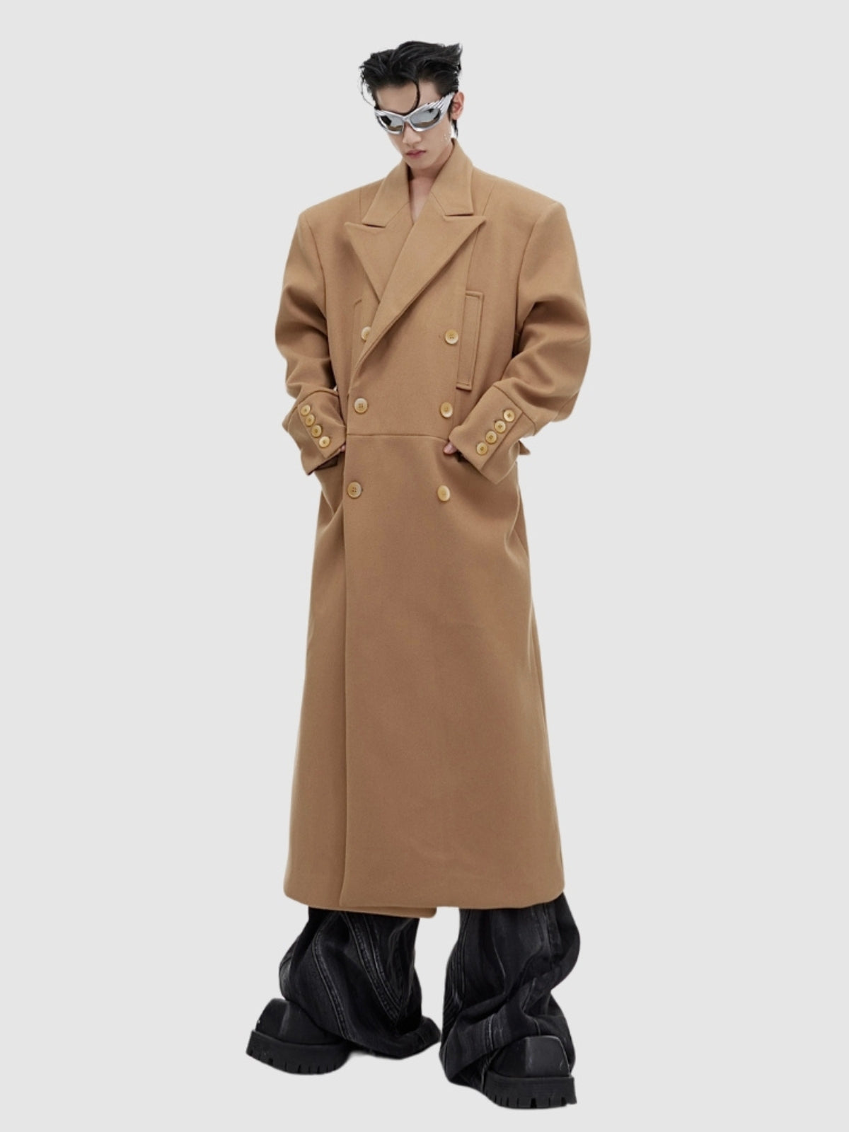 TO Deconstructed Shoulder-Padded Trench Coat