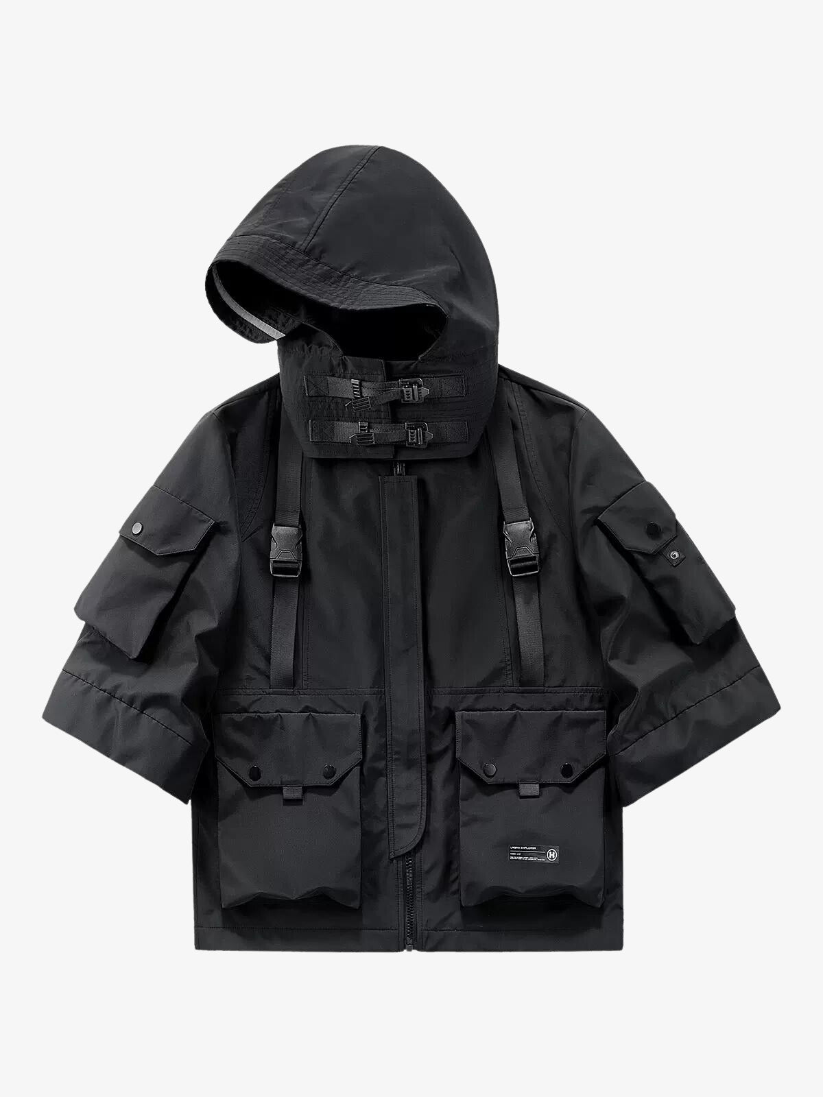 Techwear Multi Pockets Half Sleeved Windproof Jacket