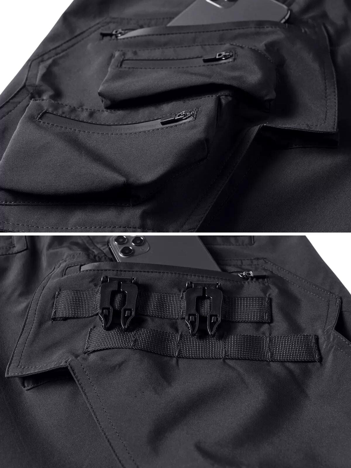 Zipper Multi Pocket Functional Shorts