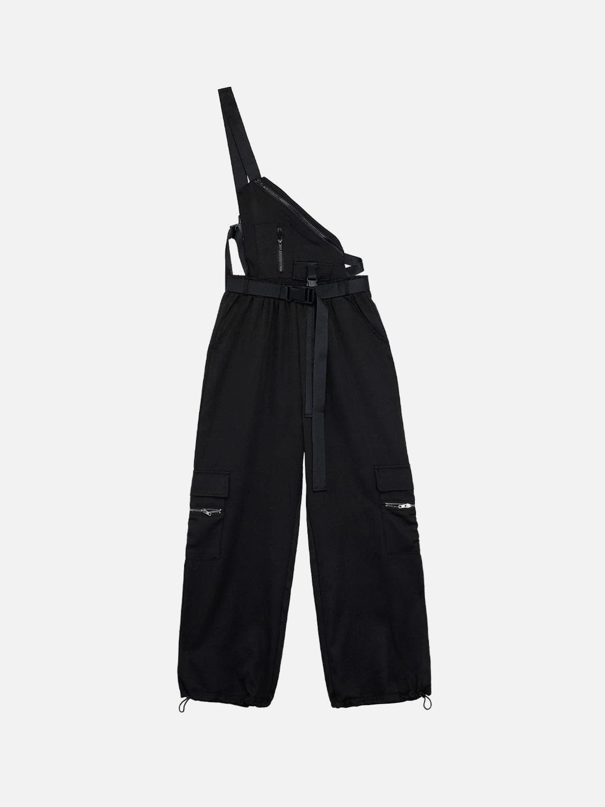 TO Detechable Personalized Buckle Belted Overalls