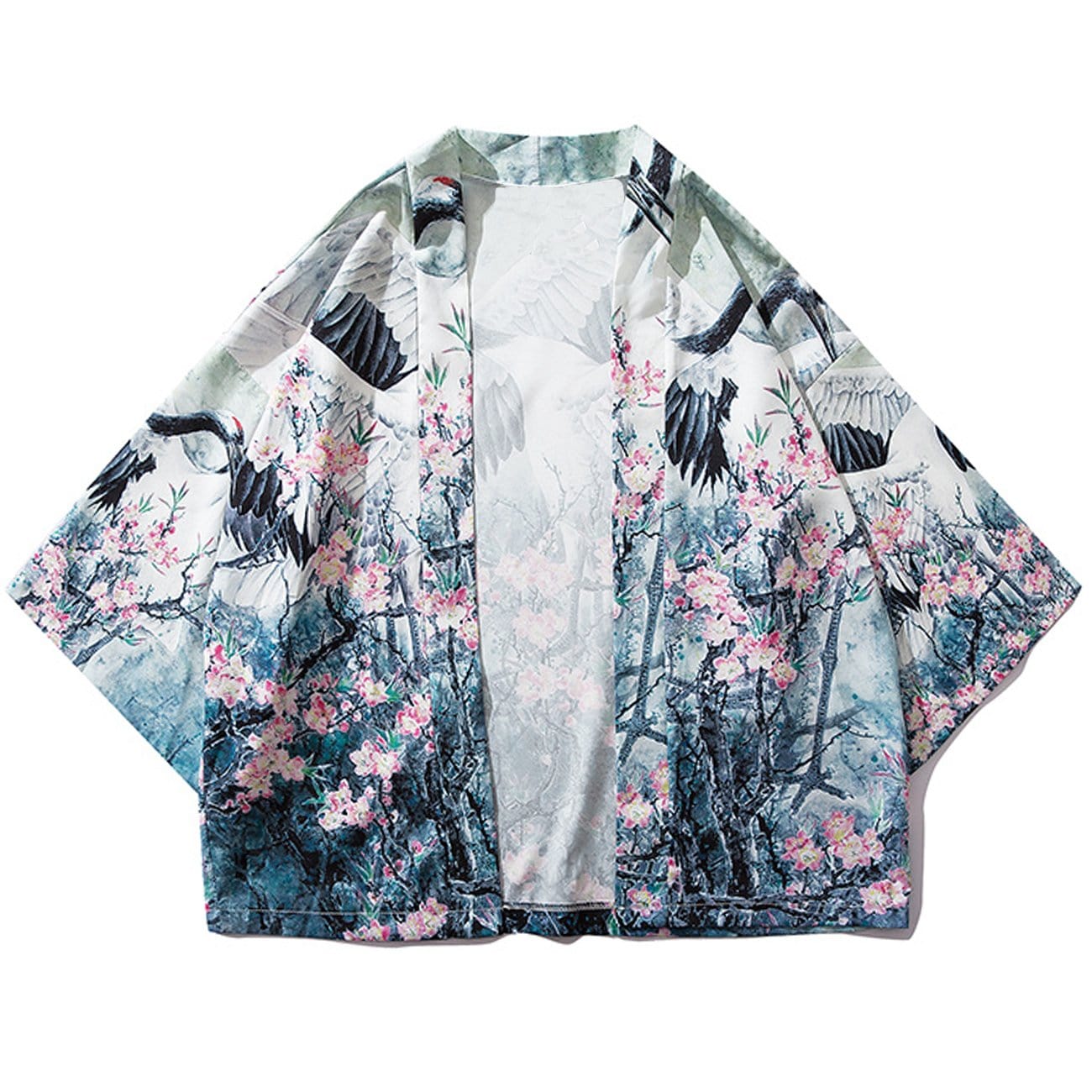 TO Flower Crane Kimono