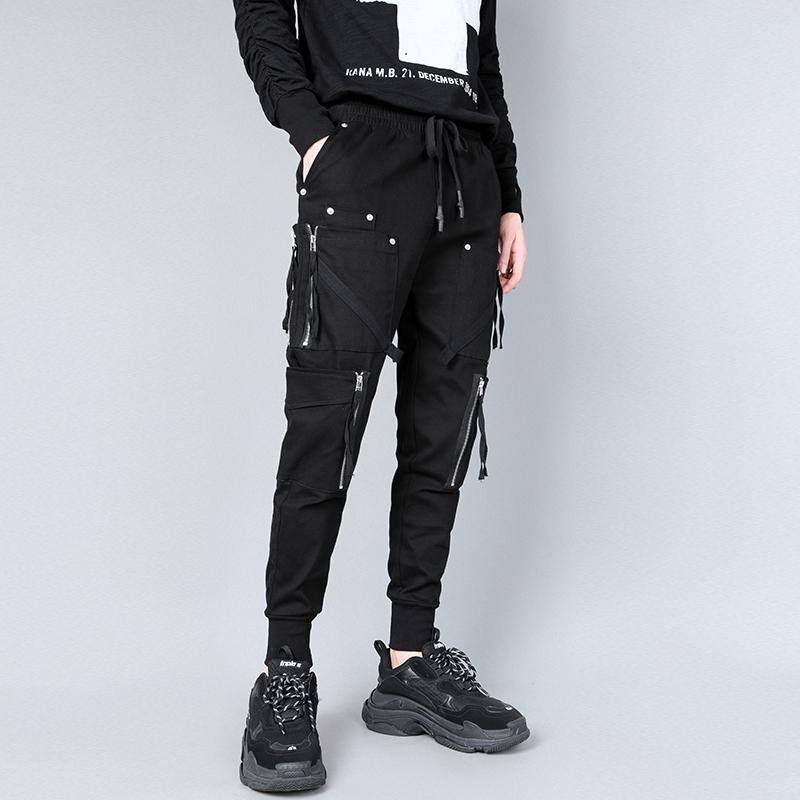 TO Multi Zippers Soft Cotton Cargo Pants