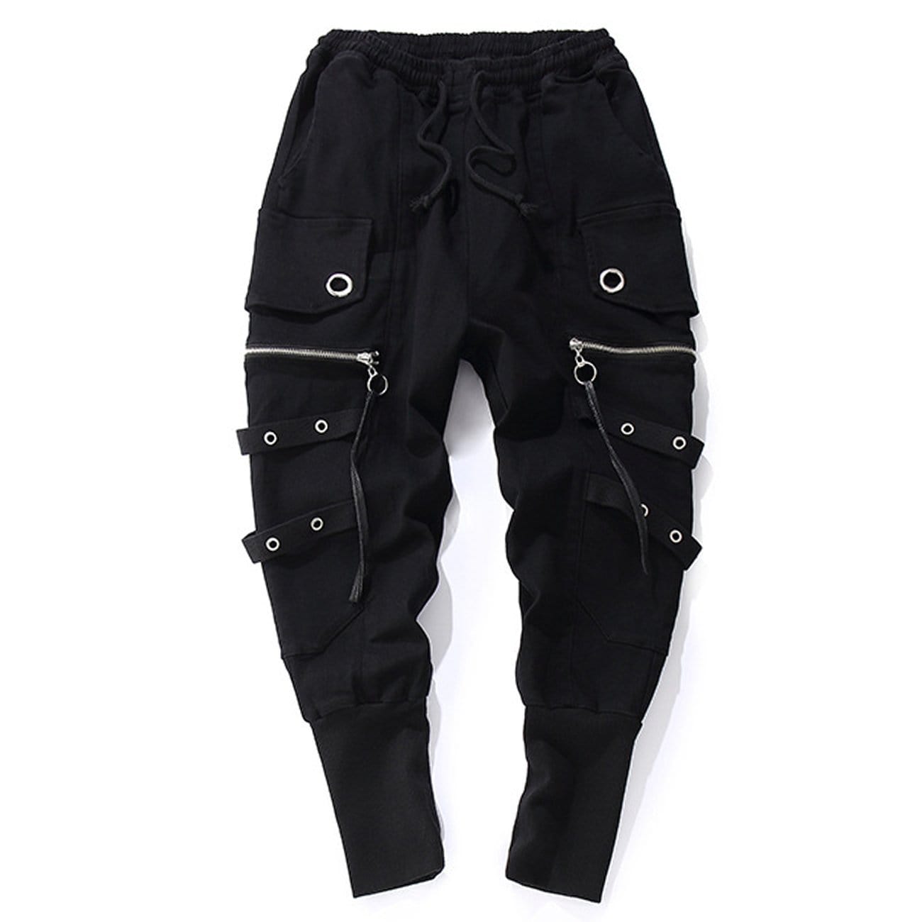 TO Zippers Multi Pockets Ring Pants