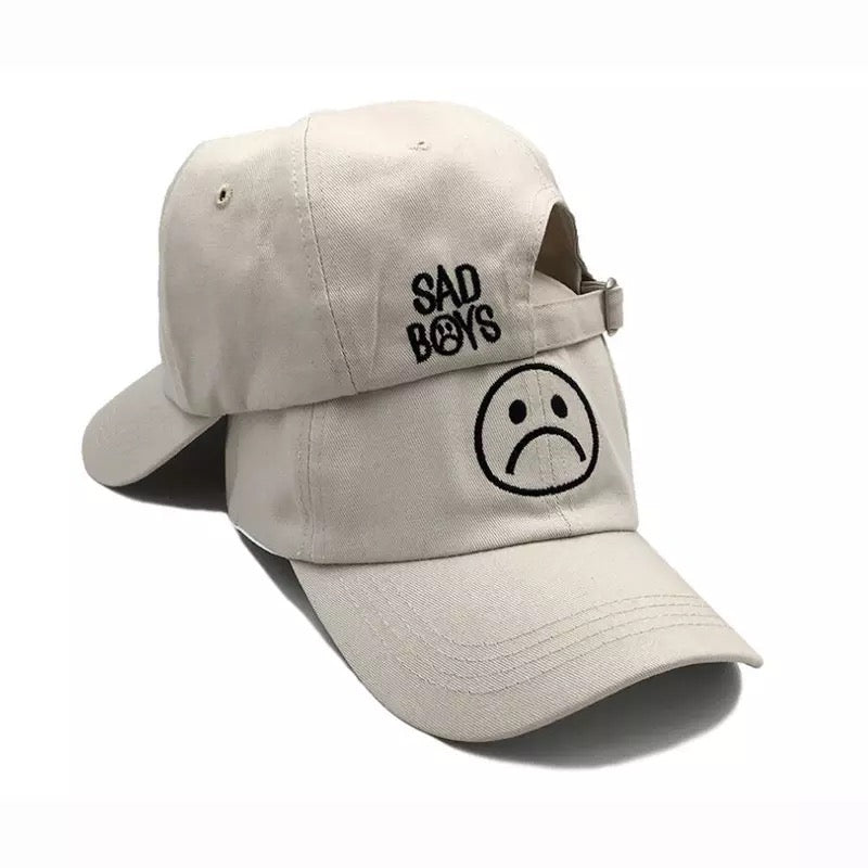 TO Embroidered Sad Face Adjustable Cap