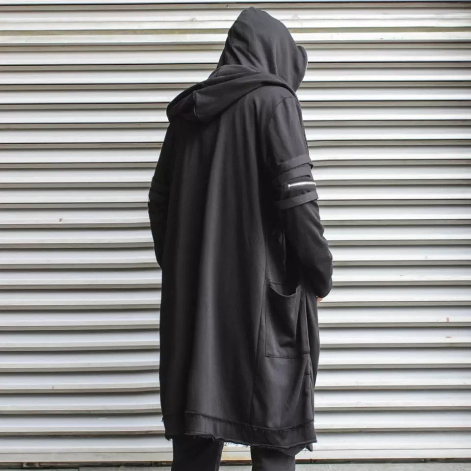 TO Long-Sleeved Hooded Streetwear Coat