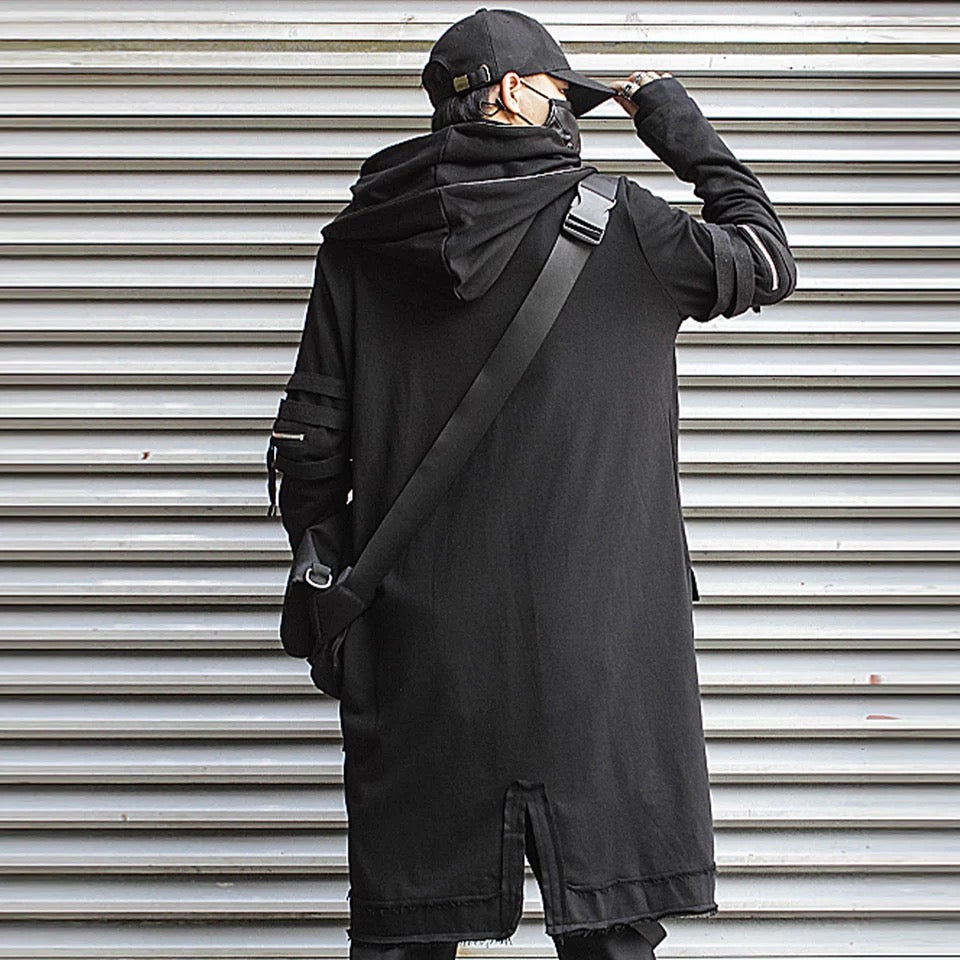 TO Long-Sleeved Hooded Streetwear Coat