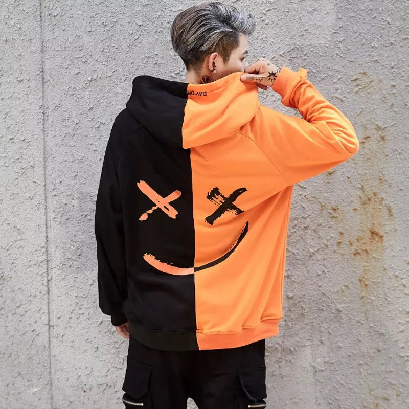 TO Double Color Smile Hoodie