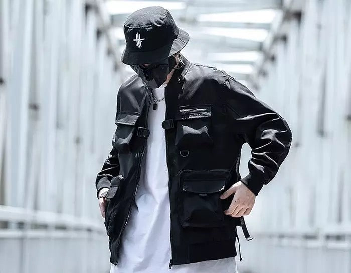 TO Solid Color Outerwear Bomber Jacket