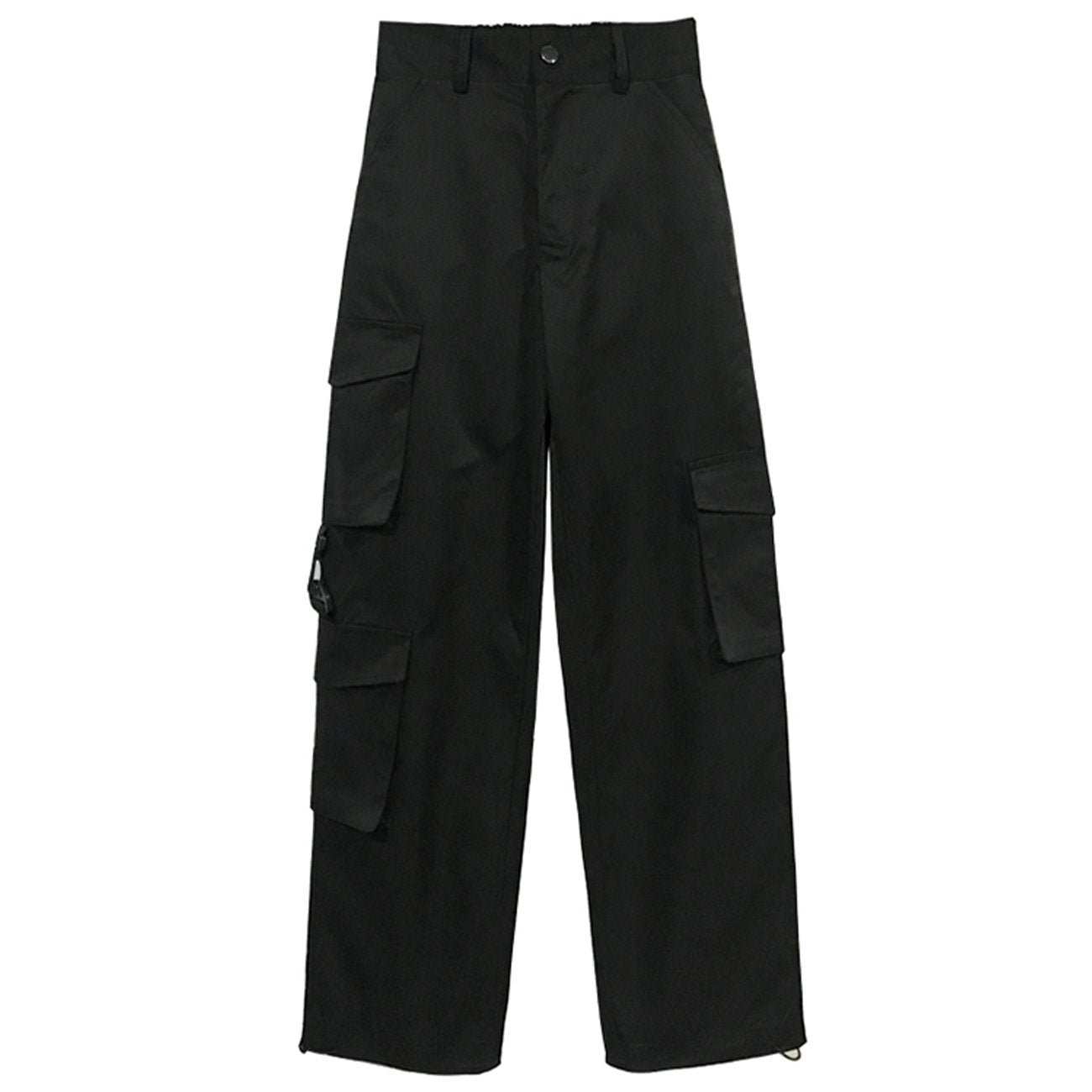 TO Black Personalized Belt Cargo Pants