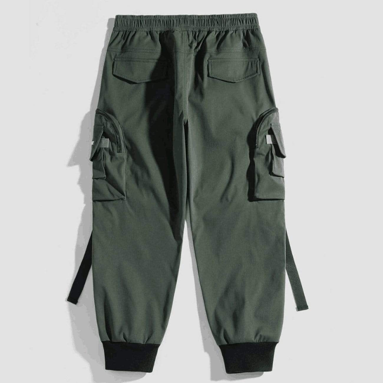 TO Function Buttons Ribbons Zipper Pockets Cargo Pants