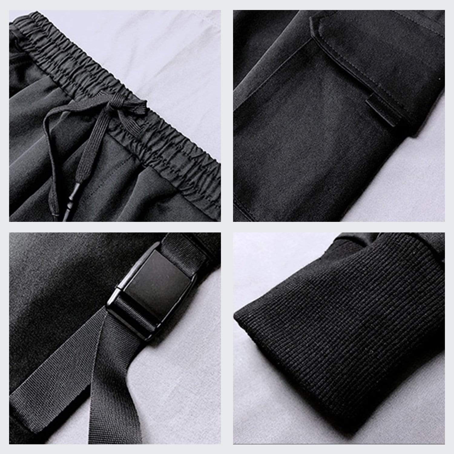 TO Multi Pockets Ribbons Pants