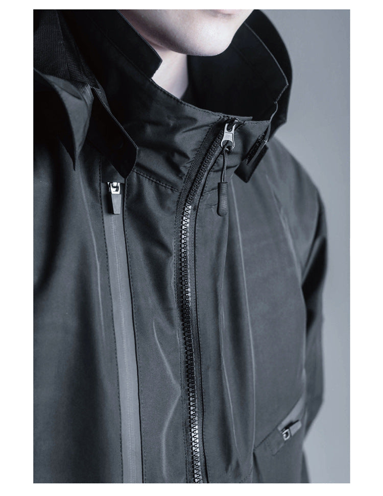 TO Rainproof Techwear Zippered Multi Pockets Windbreaker Jacket