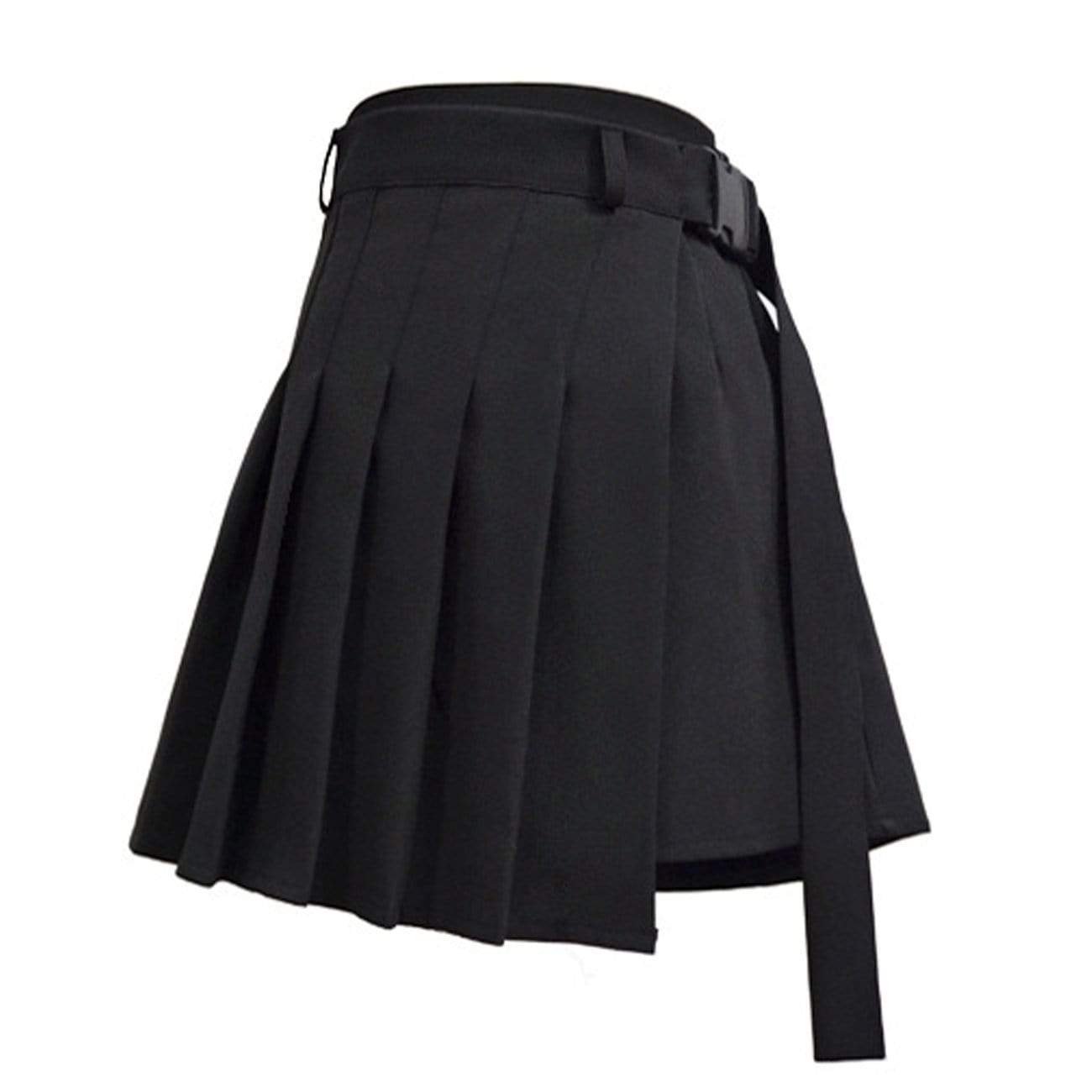 TO Vintage Plaid Irregular Pleated Skirt