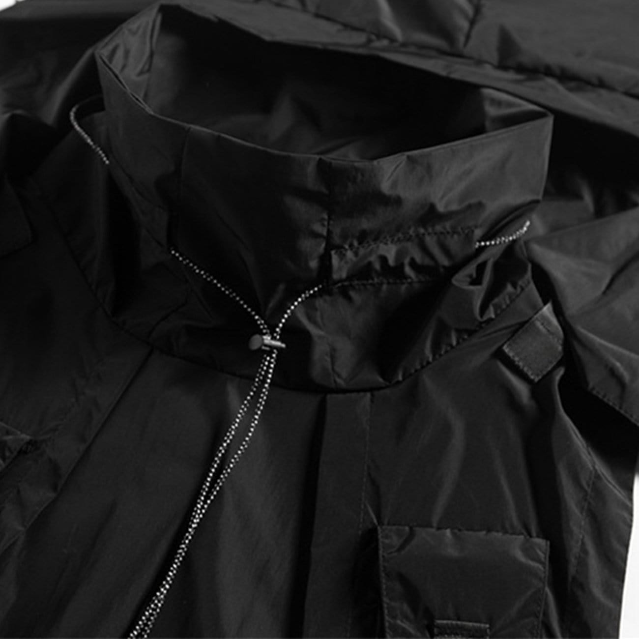 TO Dark Combat Multi Pockets Hooded Vest Jacket