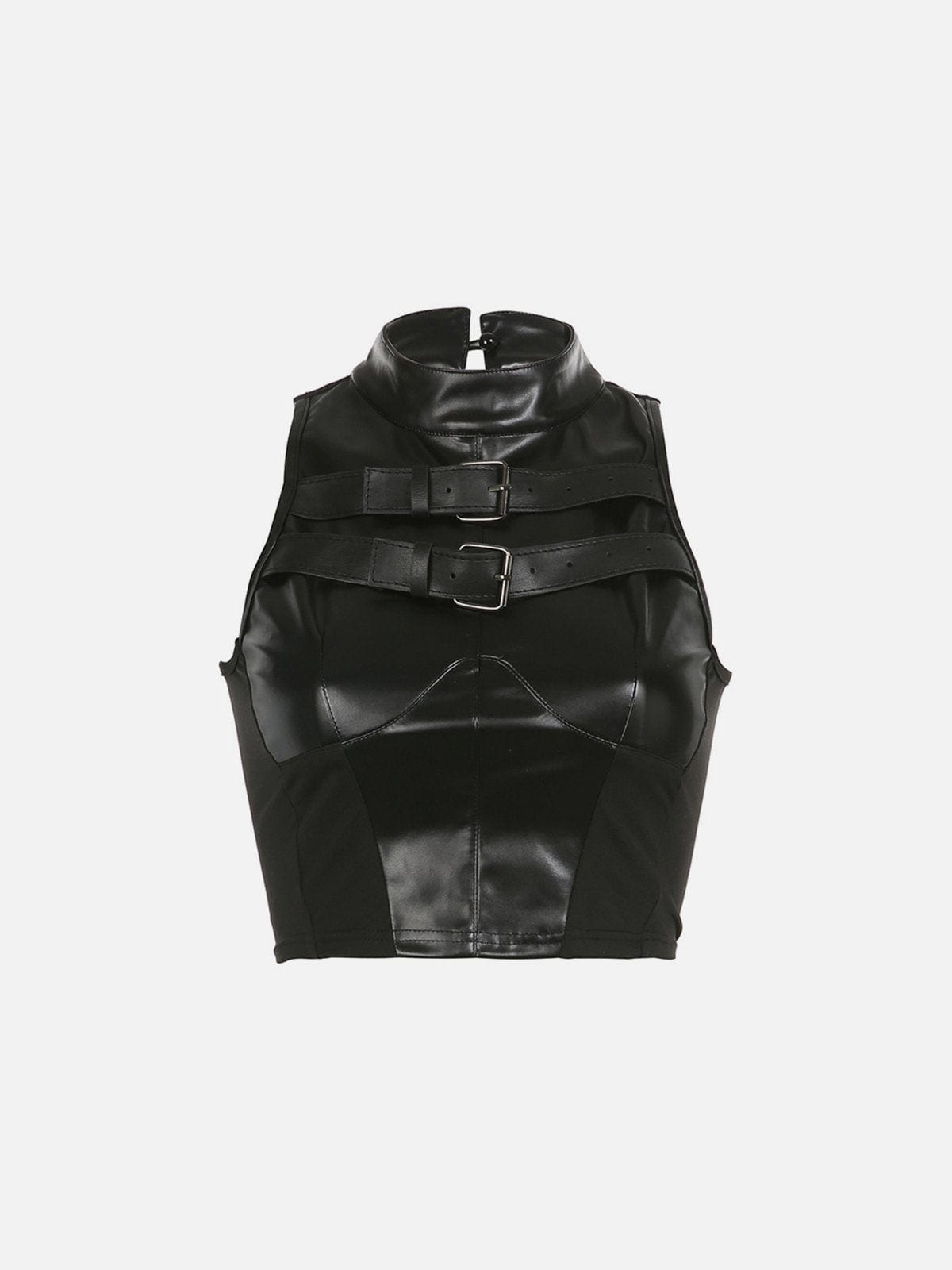 TO Leather Buckle Vest