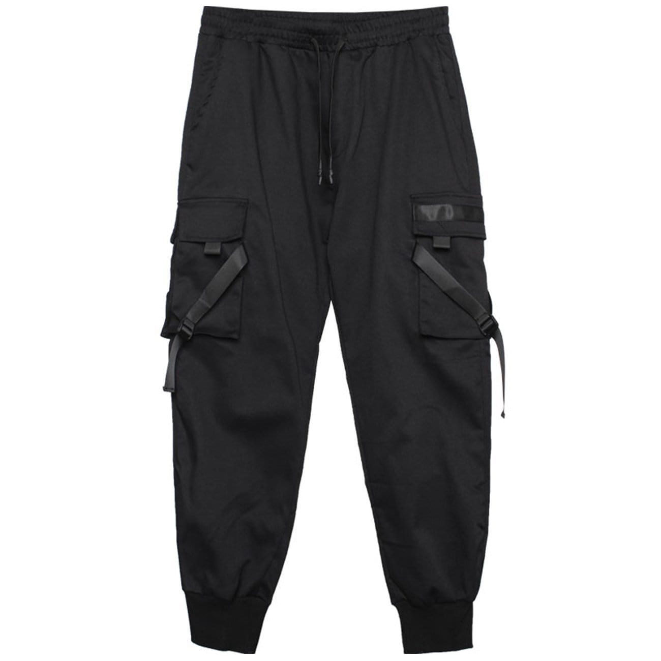 TO Multi Pockets Ribbons Cargo Pants