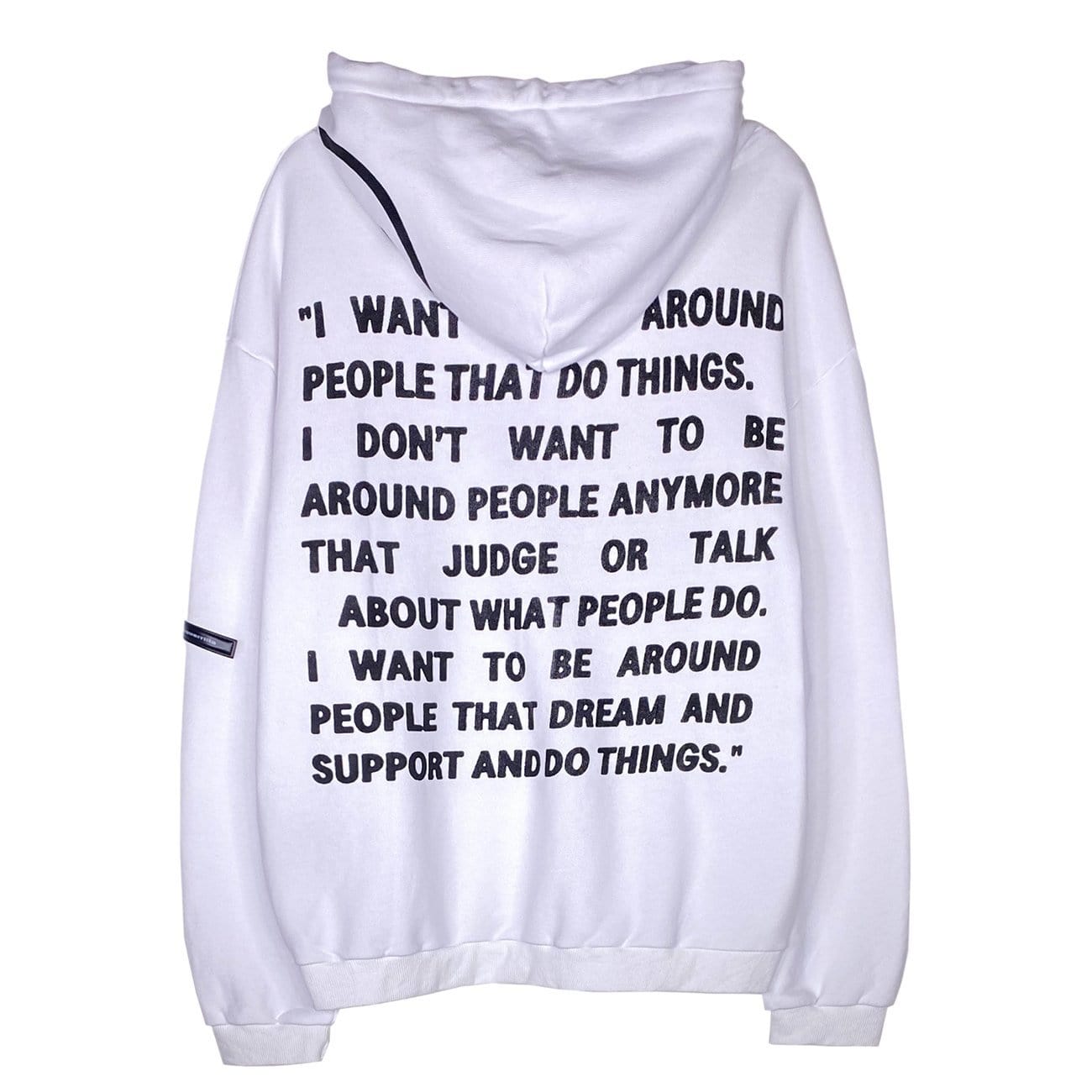 TO Bear Full Letters Oversized Washed Hoodie