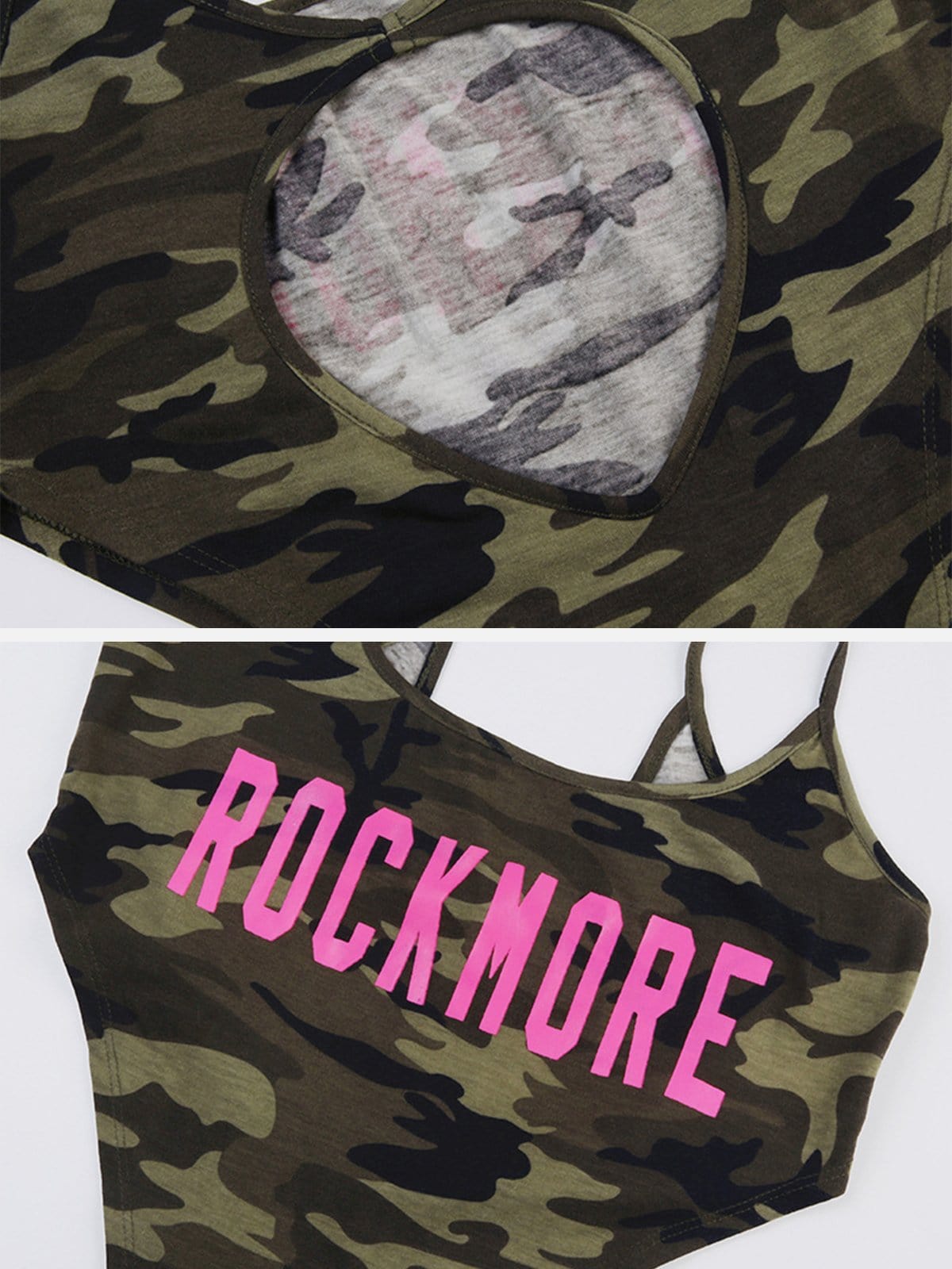 TO Camouflage Pink Letter Bodysuit