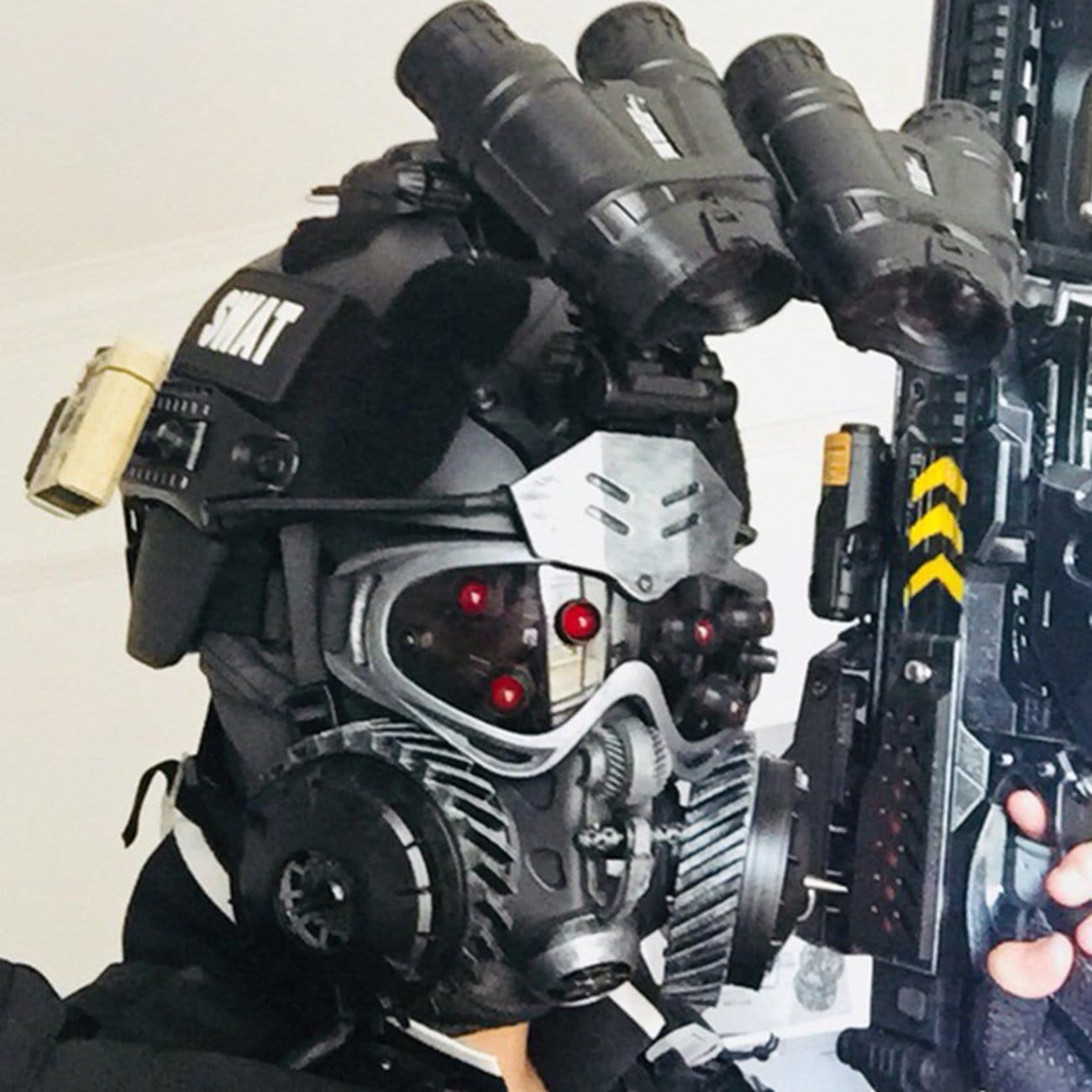 TO Cyberpunk Mechanical Sci-fi Steam Glow Mask
