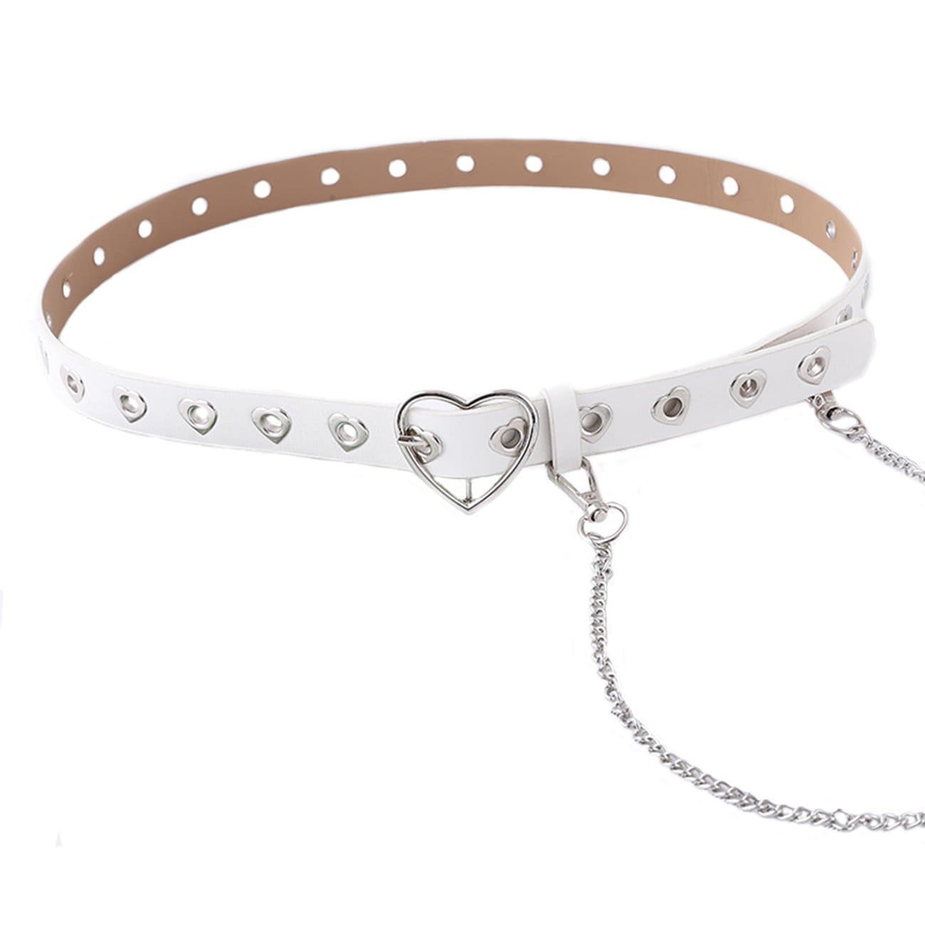 TO Punk Love Heart Hollow Out Chain Belt