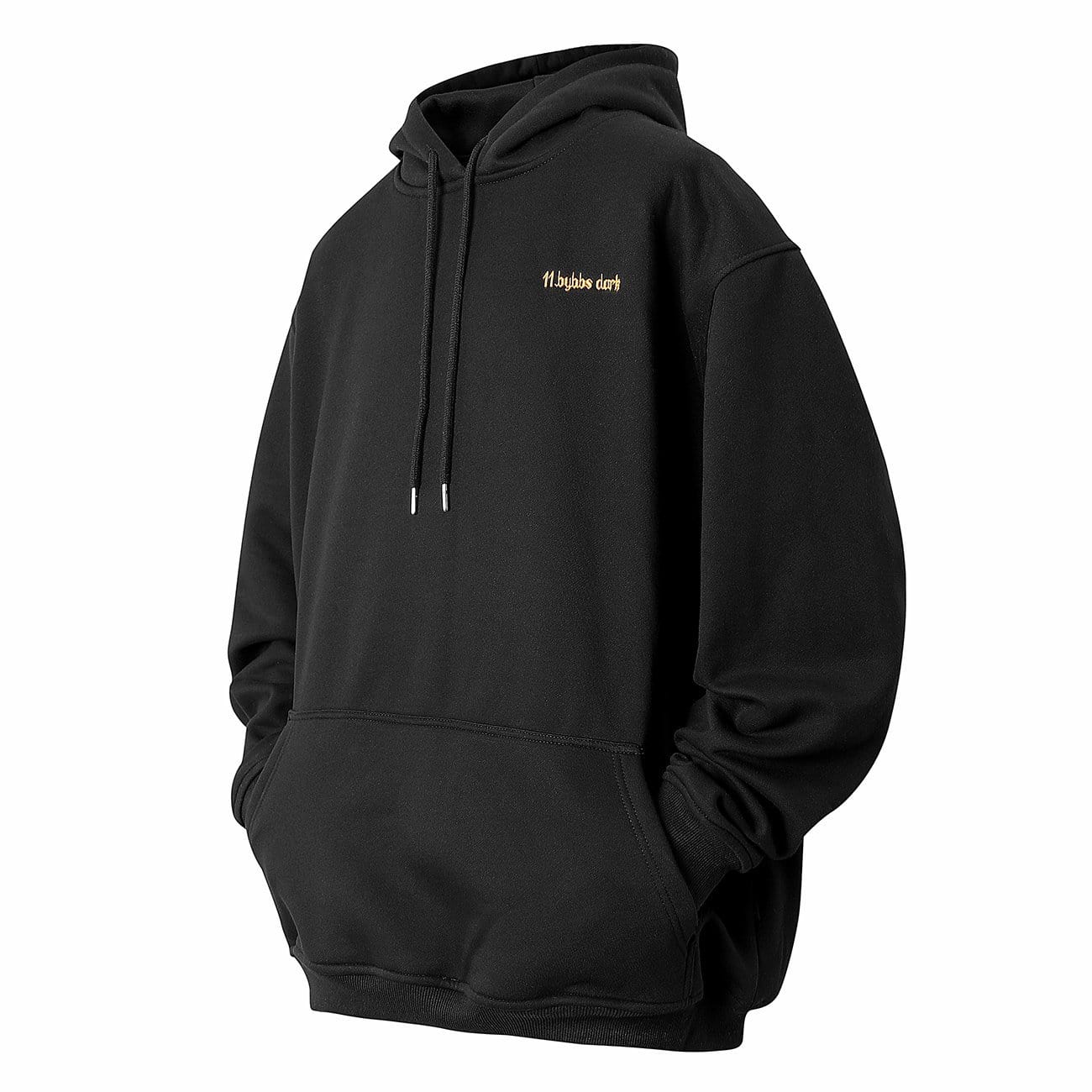 TO Solid Color Embroidery Oversized Hoodie