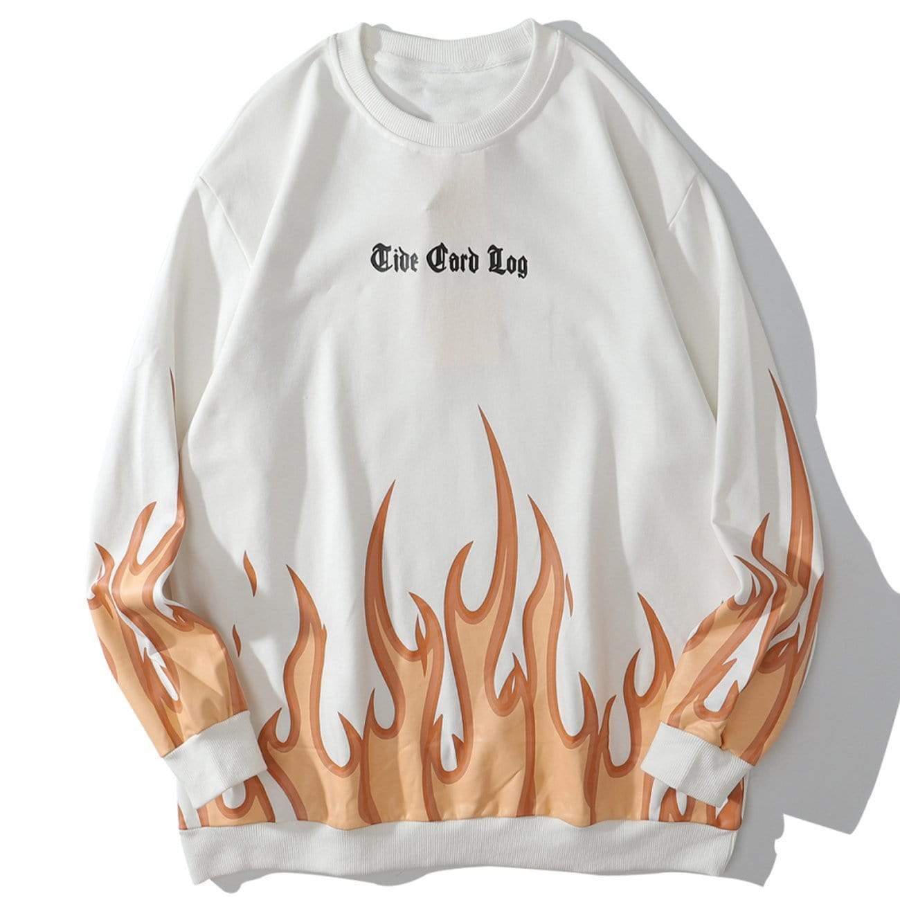 TO Fire Flame Print Sweatshirt