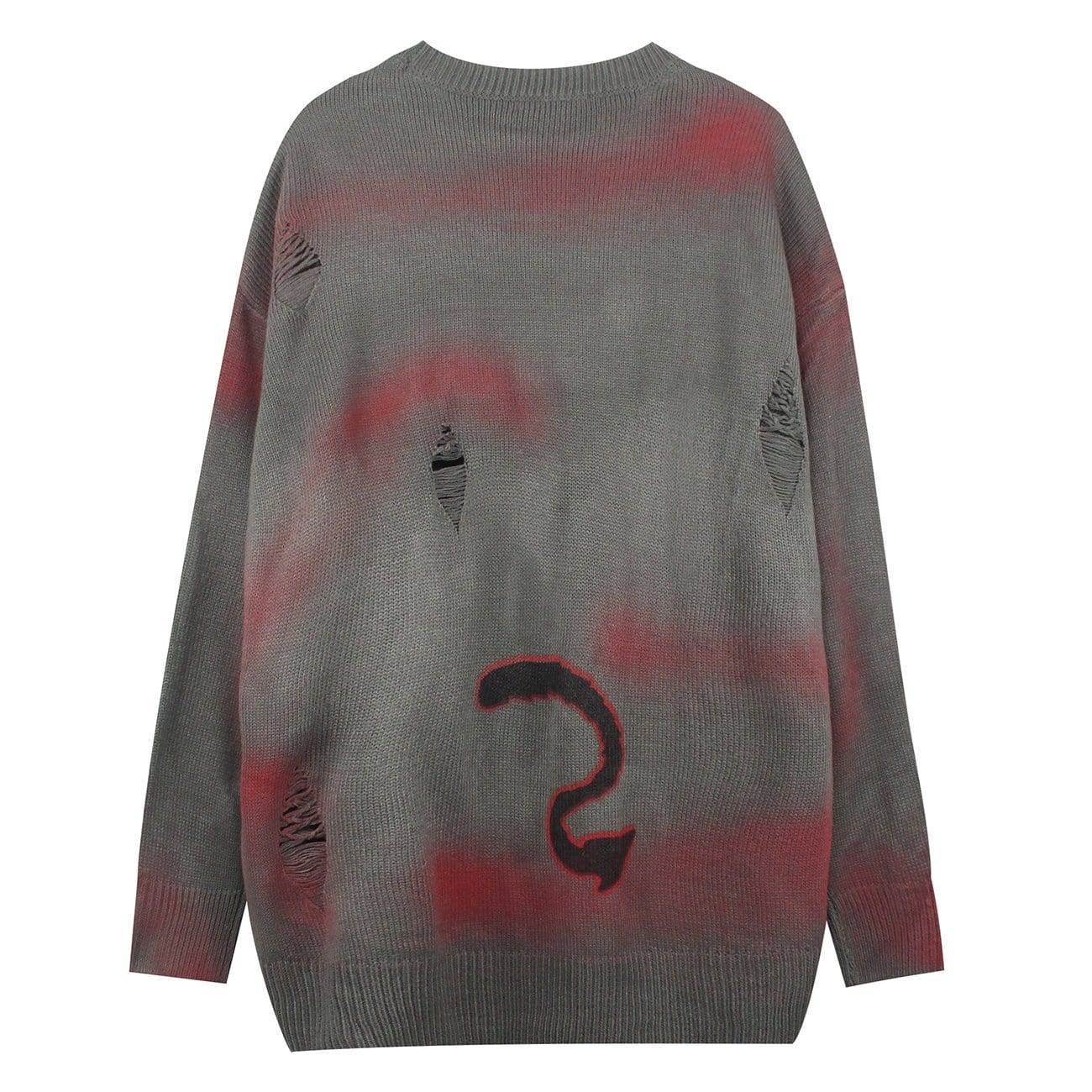 TO Devils Heart Knitted Distressed Sweater