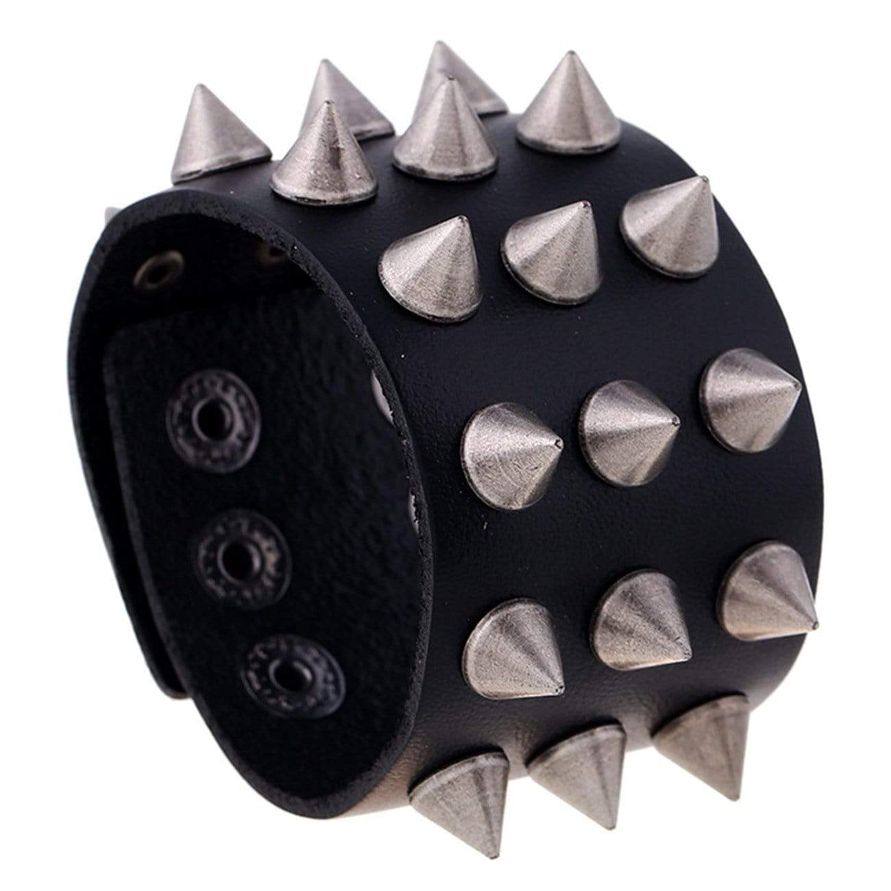 TO Punk Leather Rivet Adjustable Bracelet