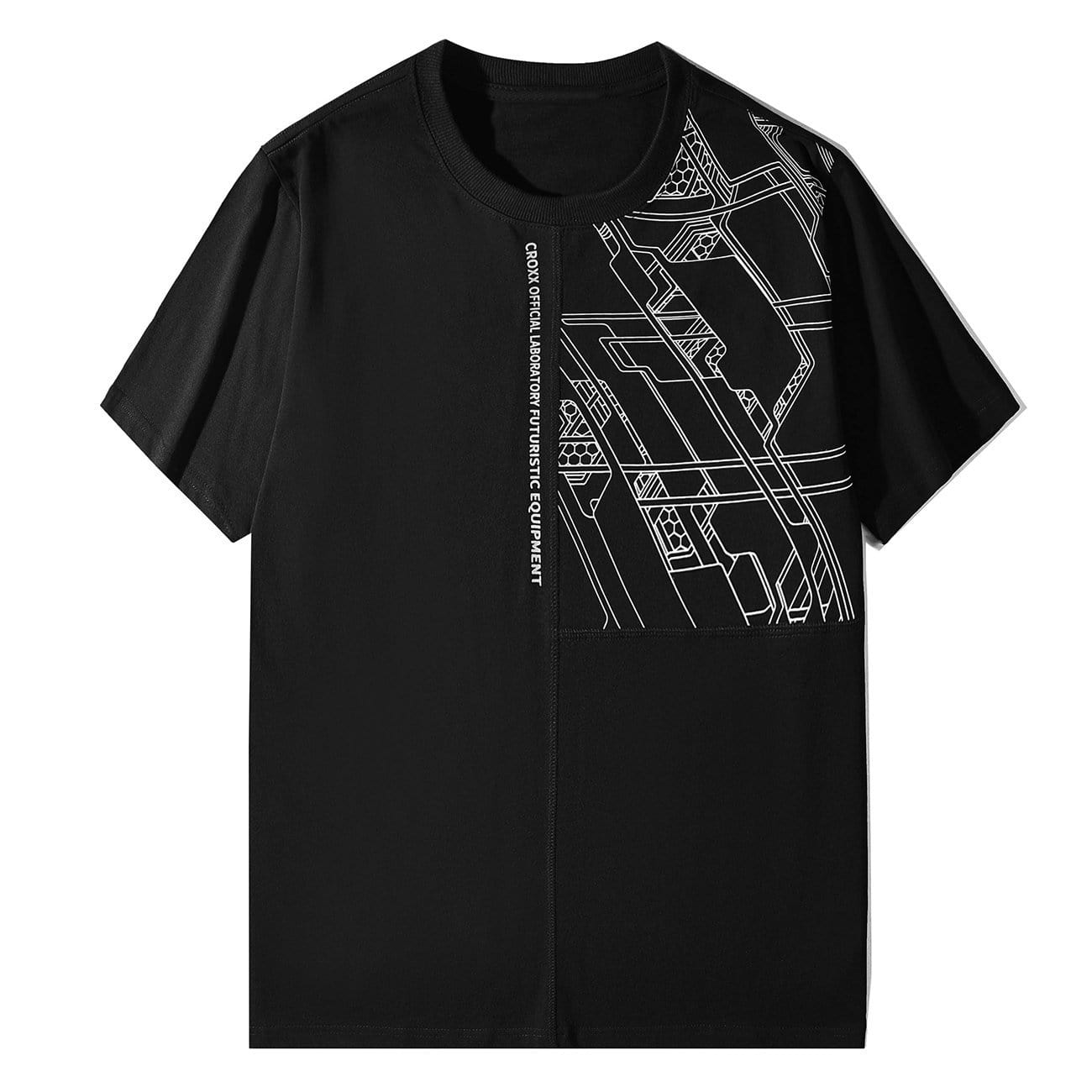 TO Punk Function Mechanical Data Print Cotton Tee