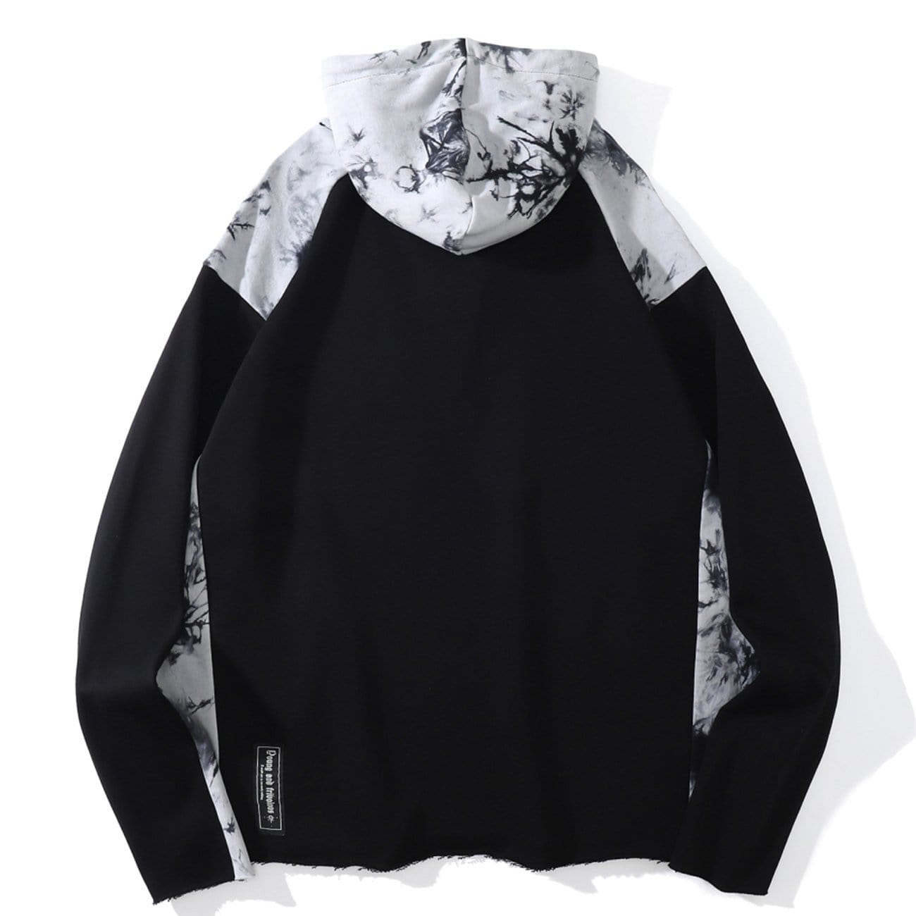 TO Ink Tie-dye Stitching Oversized Washed Hoodie
