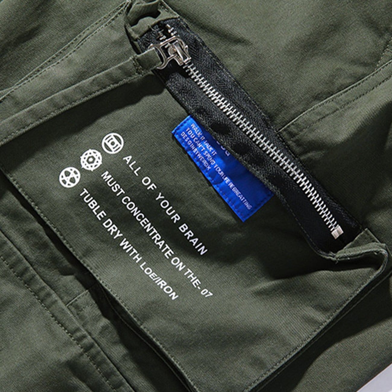TO Patchwork Pockets Cargo Pants