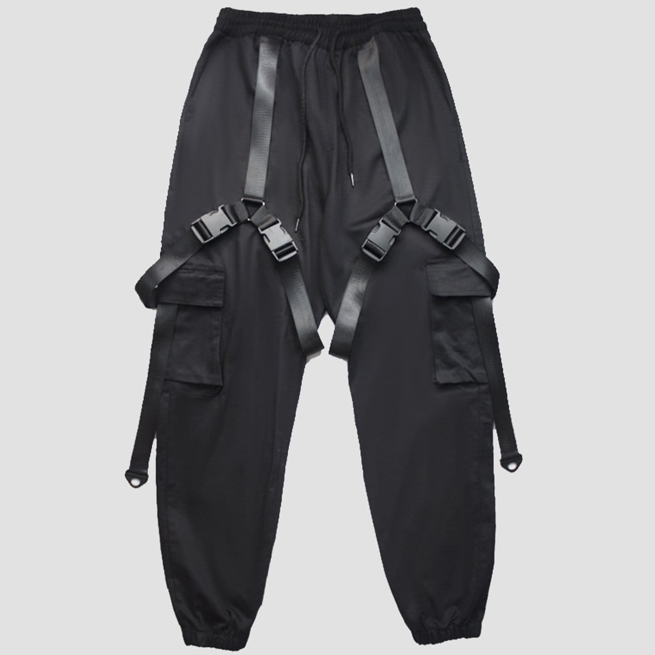 TO Combat Techwear Ribbons Buckle Cargo Pants