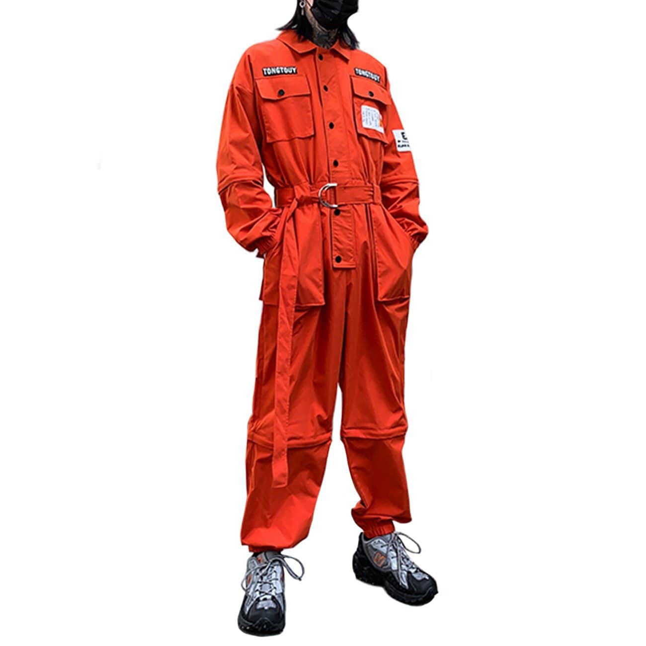 TO Function Removable Label Cargo Jumpsuit