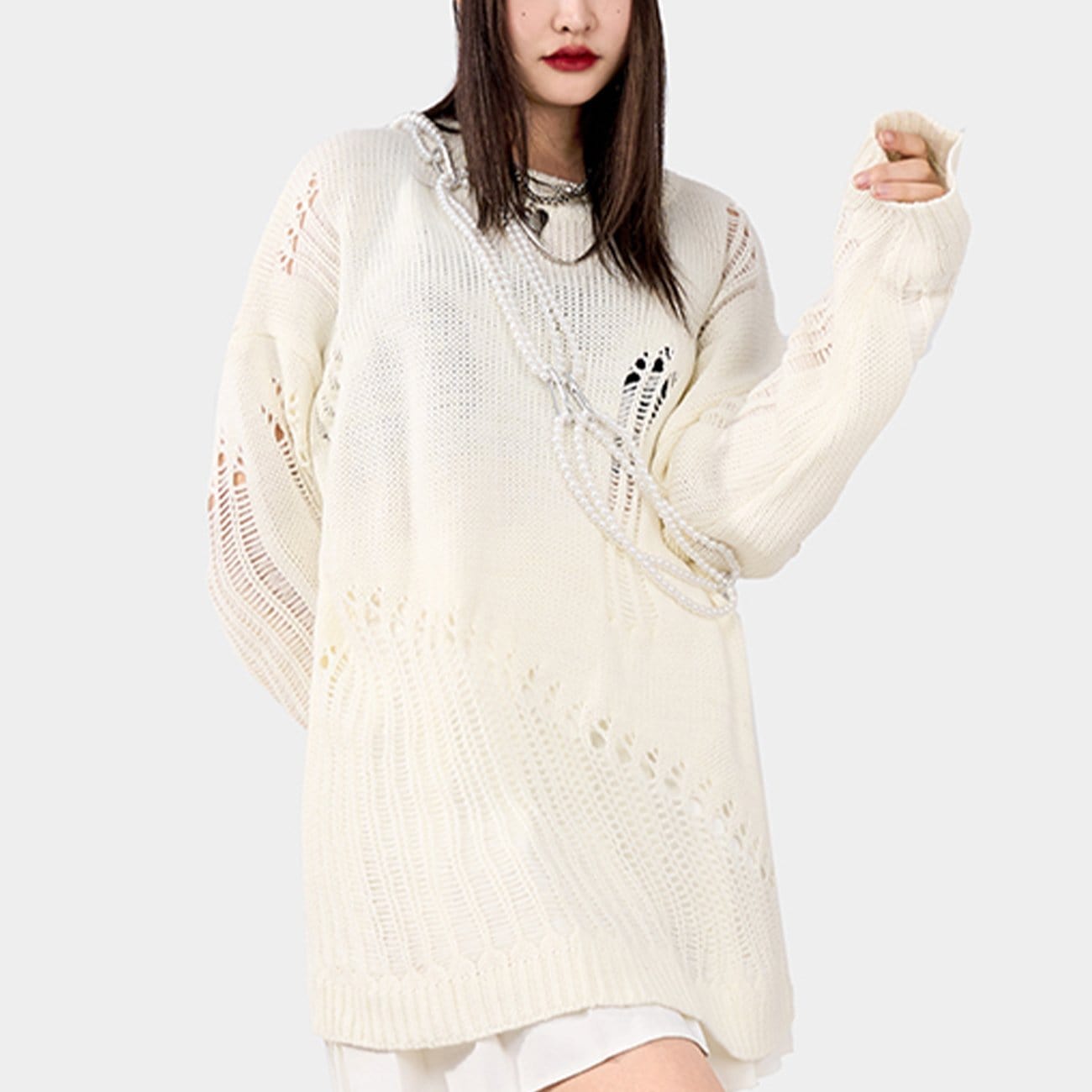 TO Ripped Hole Knitted Sweater