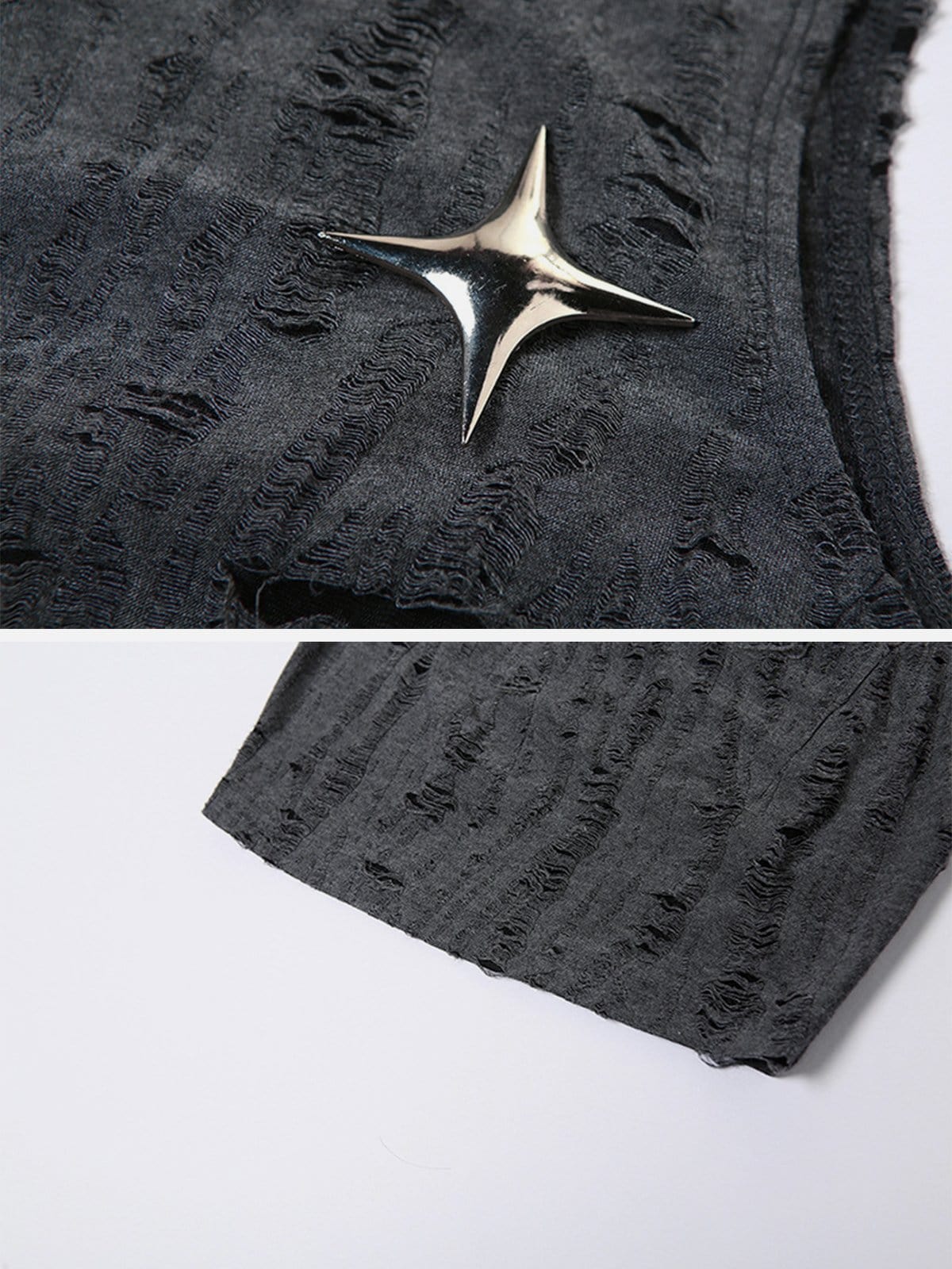 TO Distressed Star Vest