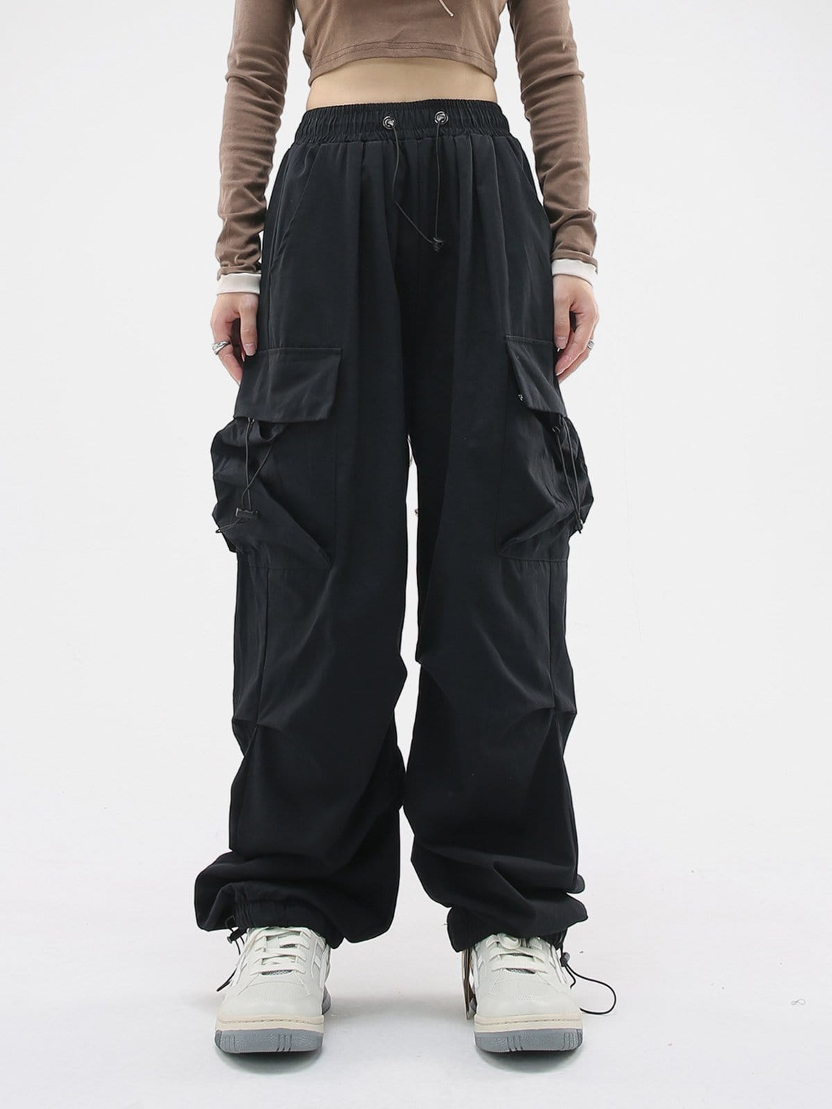 TO Pleated Large Pocket Cargo Pants