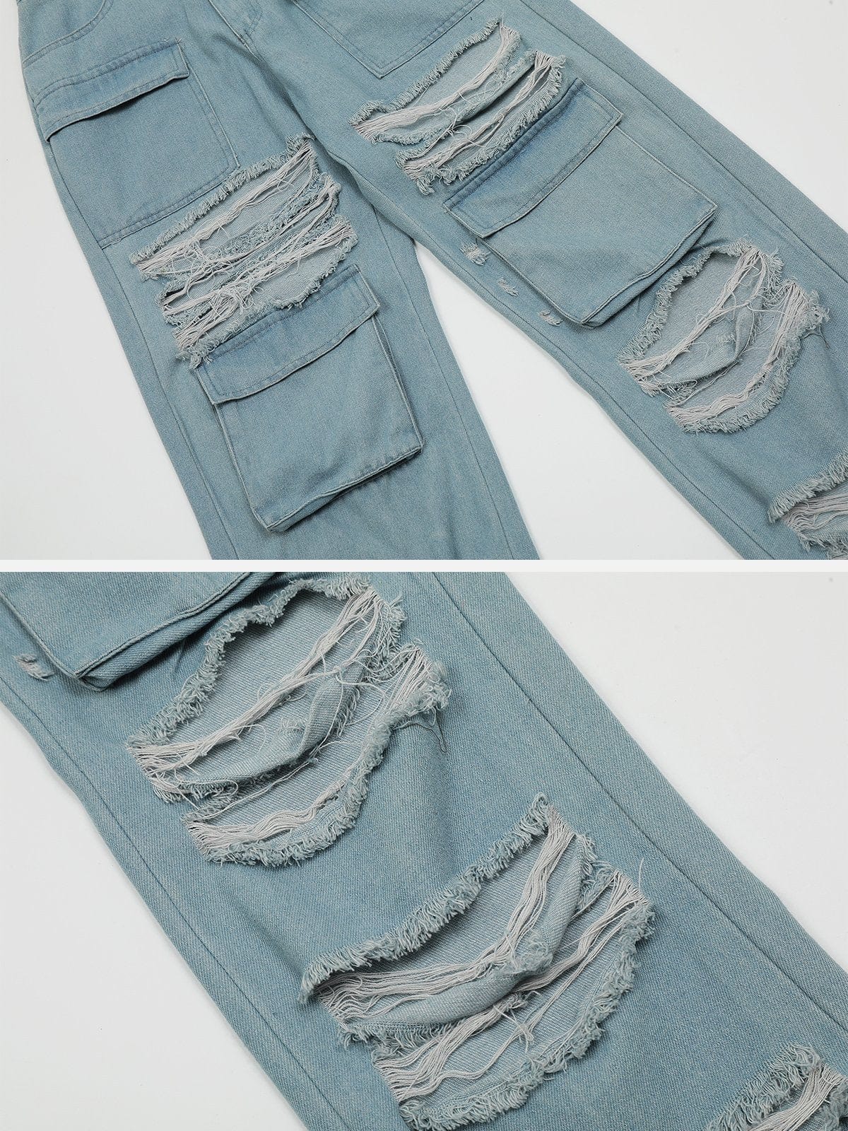 TO Distressed Multi Pocket Jeans
