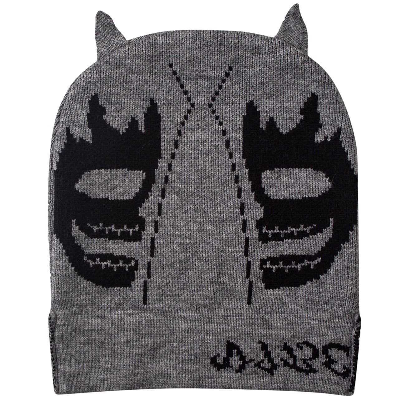 TO Dark Demon Head Print Wool Cap