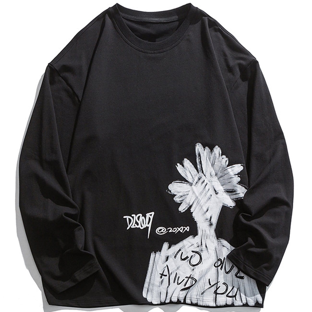 TO Dark Flowers Graffiti Sweatshirt