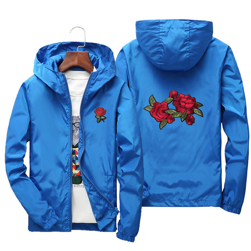 TO Double Rose Windbreaker Jacket Embroidered
